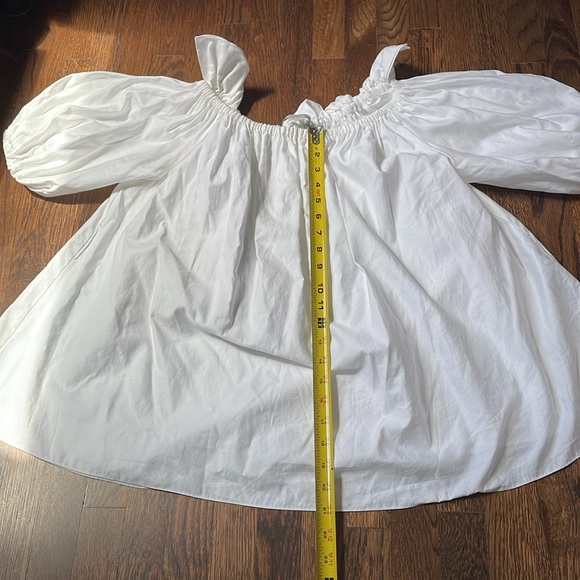 Stella McCartney white off shoulder puff sleeve peasant top blouse shirt - Picture 7 of 12